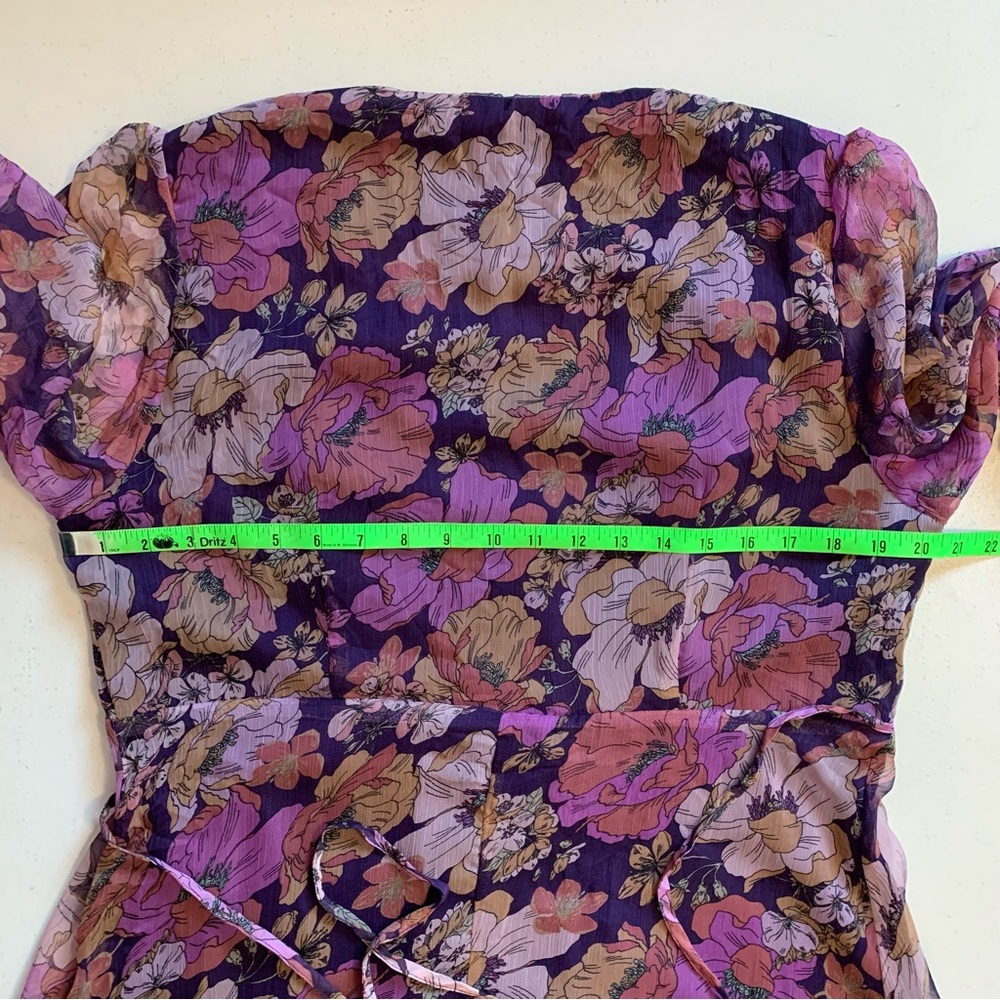 Lulus XL Feeling Sweet Purple Floral Print Long Sleeve Wrap Maxi Dress NWT - Picture 13 of 16